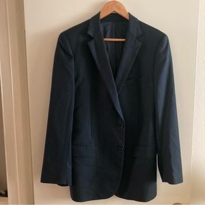 Brooks Brothers Two Button Suit Jacket | Black with Stripes | Size 42R
